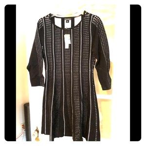 Boat neck flare dress